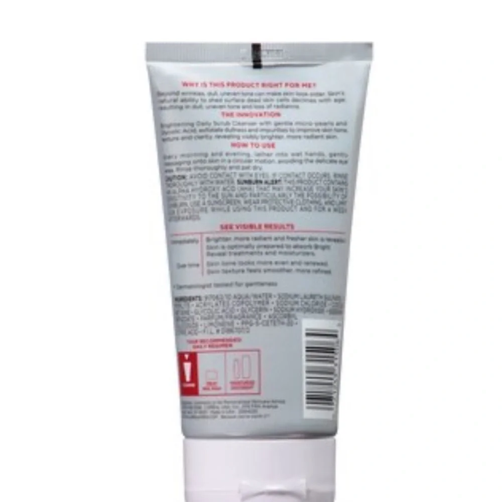 L’Oréal Revitalift Bright Reveal Brighten Daily Scrub Cleanser 5oz Glycolic Acid